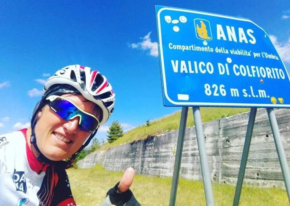 Tratto di mare terminato e Ilaria è salita in sella  