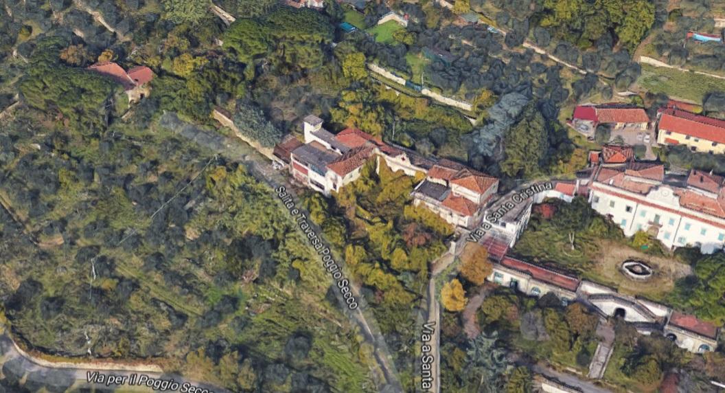 L'antica sede della Croce rossa in via Traversa di Poggio secco (foto Google Map)