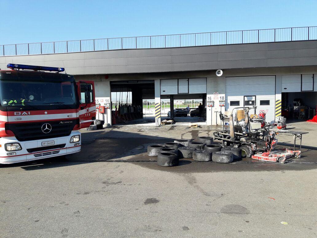 Modena, incendio all'autodromo: danneggiata Lamborghini 