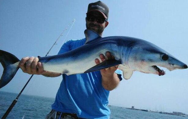 Roberto Enea mostra il mako