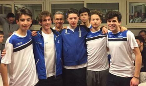La formazione Under 18 del Tc Pistoia campione Toscano