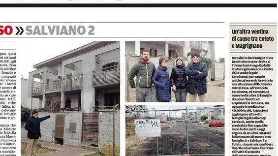 A inizio 2016 la prima richiesta di aiuto: case già pagate, ma senza rogito