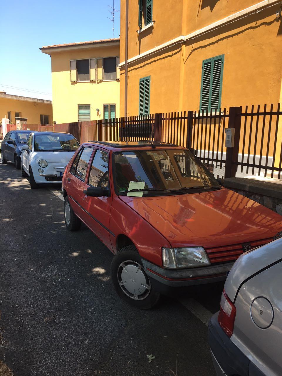 L'auto parcheggiata davanti al cancello e multata 