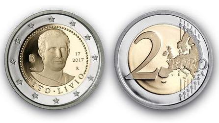 Moneta da 2 euro con il volto di Tito