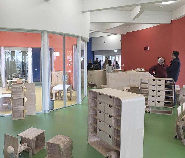 Visita all’asilo “del futuro” a Montacchiello