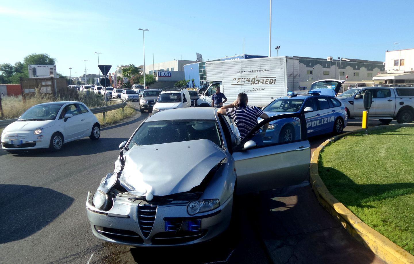 Fila chilometrica dopo un incidente 