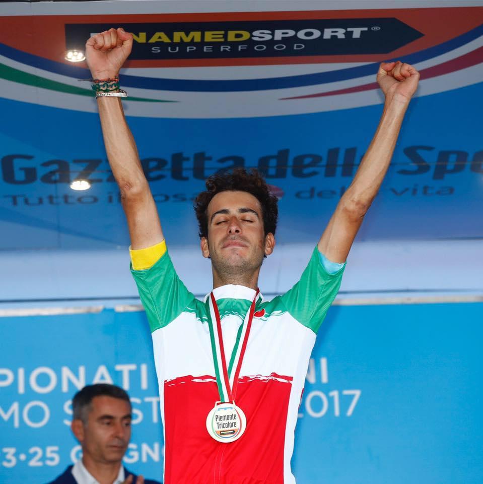 Fabio Aru in maglia tricolore (foto dal profilo facebook di Aru)