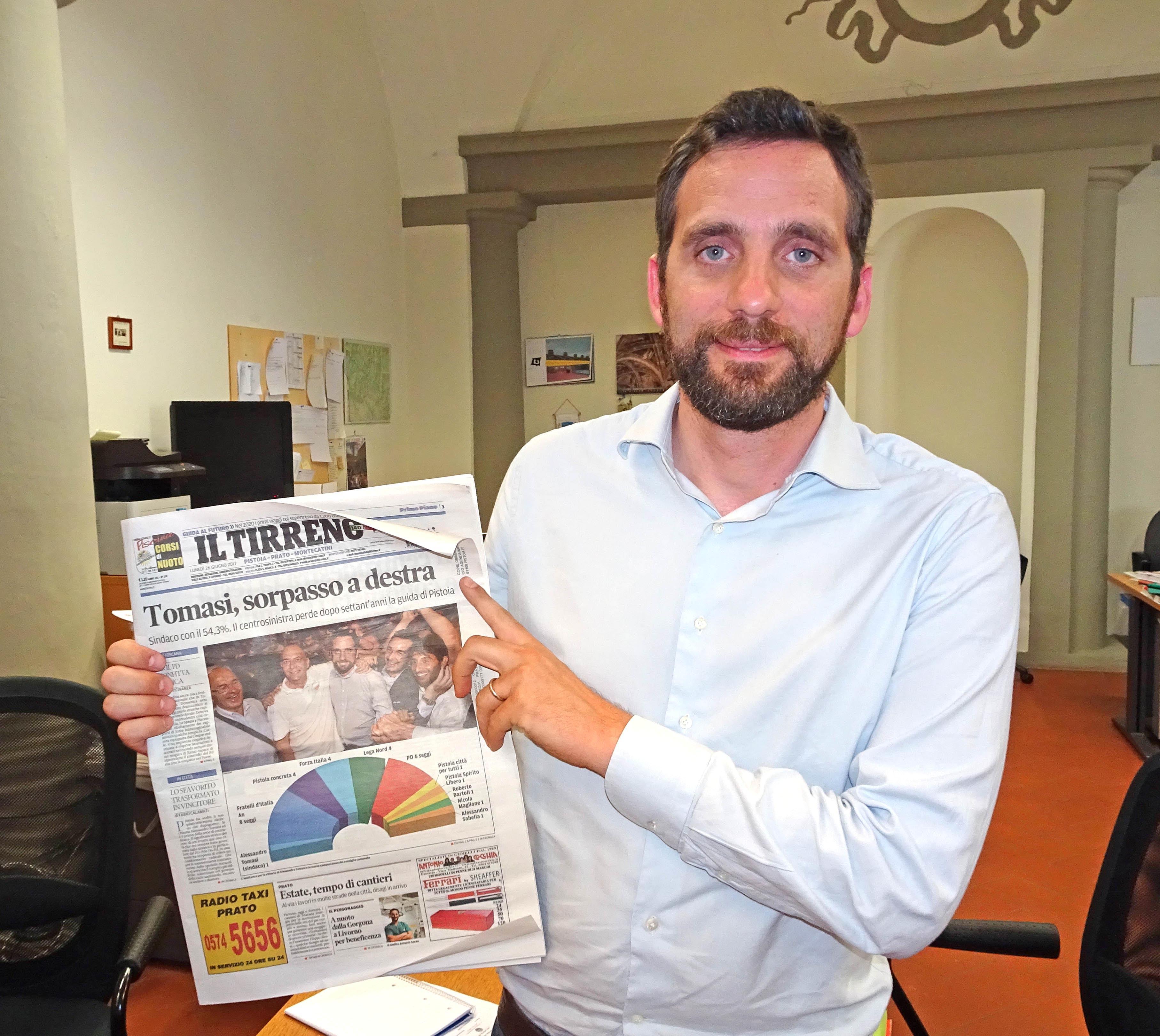 Alessandro Tomasi, nuovo sindaco di Pistoia