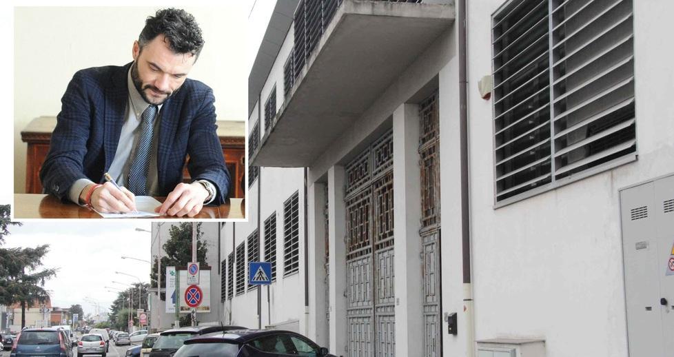 Il Creaf di via Galcianese, nel riquadro il sindaco di Prato Matteo Biffoni