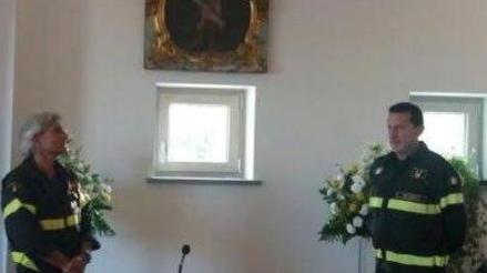 Torna a Norcia la Madonna salvata dai vigili del fuoco