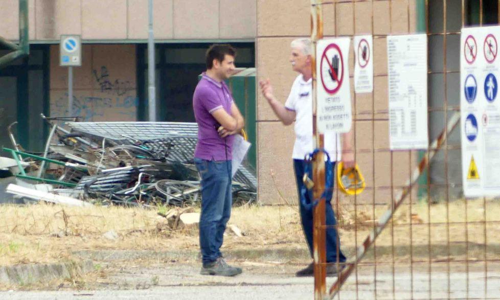 Tecnici al lavoro al PalaSpecchi