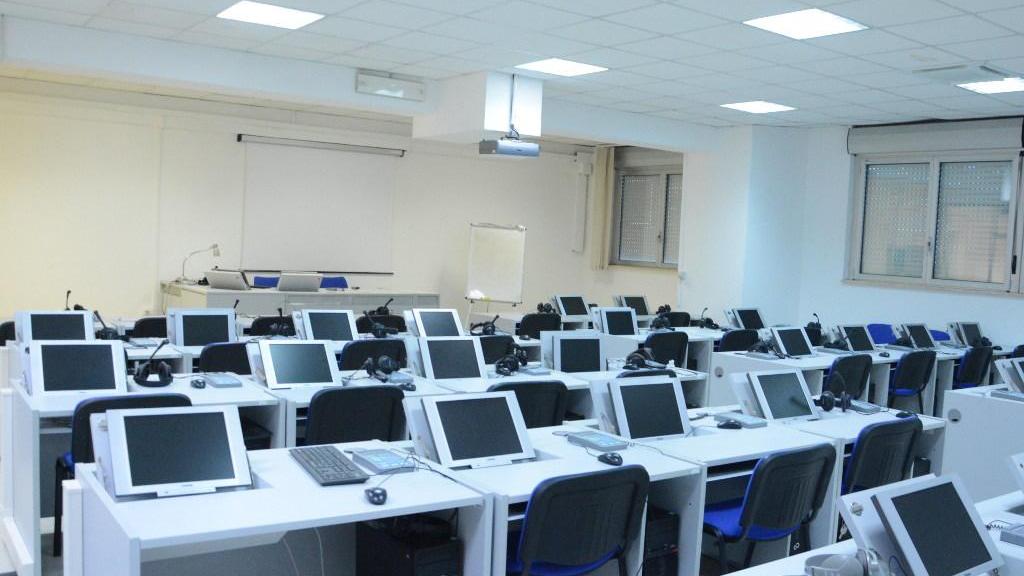 Un'aula didattica dell'università di Sassari