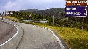 Il passo della Raticosa dove è avvenuto l'incidente mortale