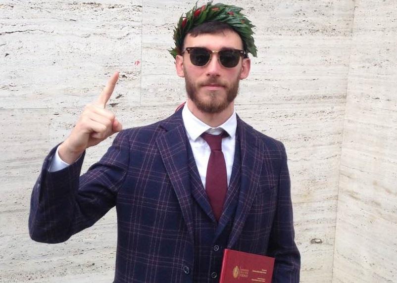 Tommaso Sicignano, 25 anni, il giorno della laurea lo scorso dicembre
