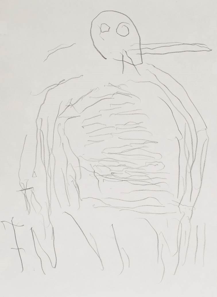 Uno dei disegni di Francesco Nuti