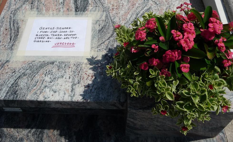 Cimitero, fiori rubati per rifarsi il giardino 