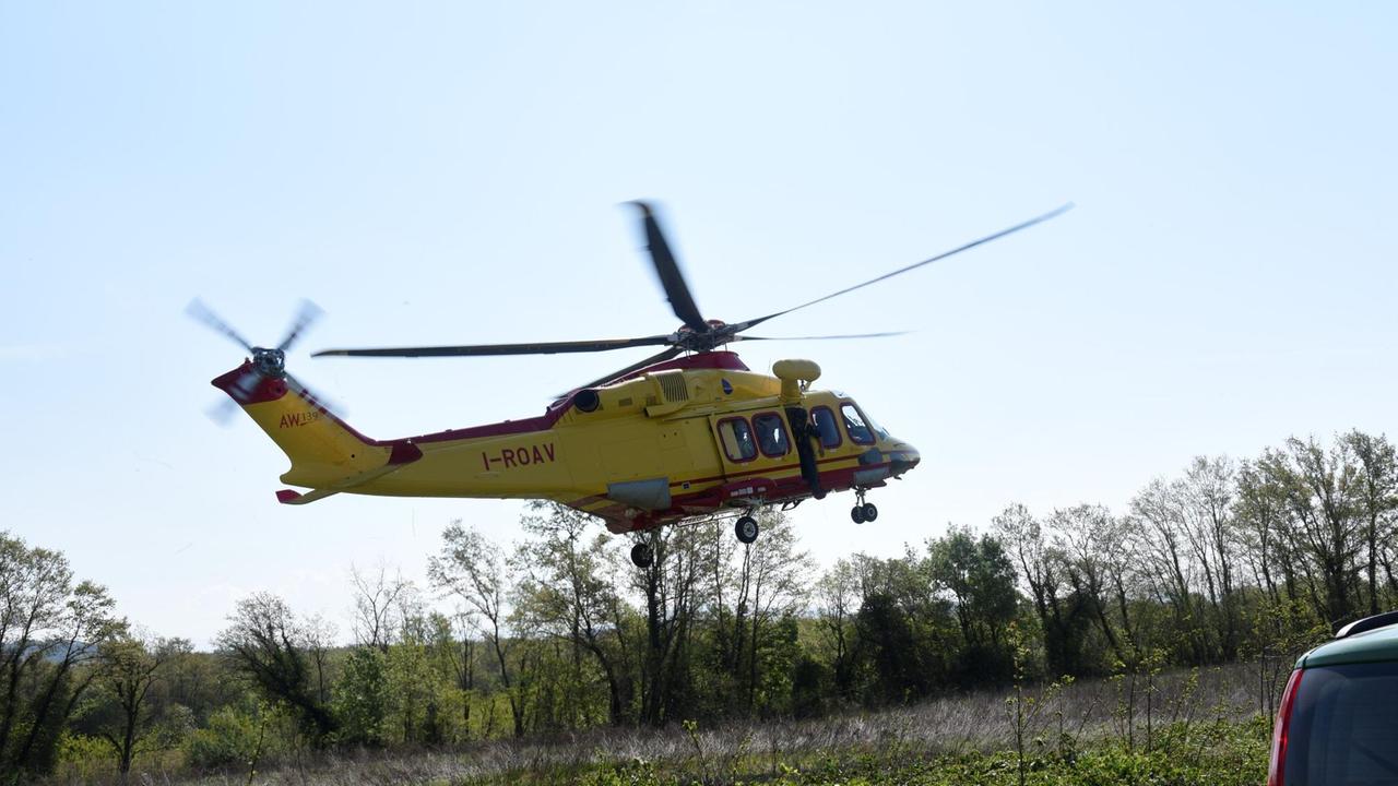 L'elisoccorso Pegaso ha soccorso l'uomo ferito a Seggiano