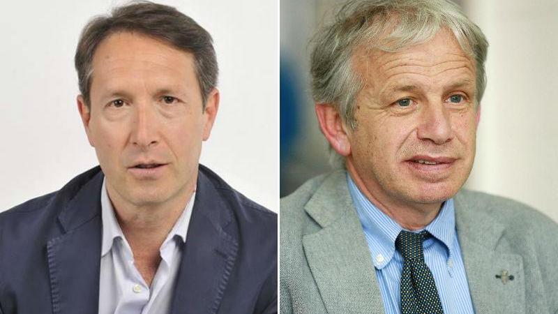 Remo Santini, candidato del centrodestra alle ultime elezioni e Marco Remaschi assessore regionale Pd