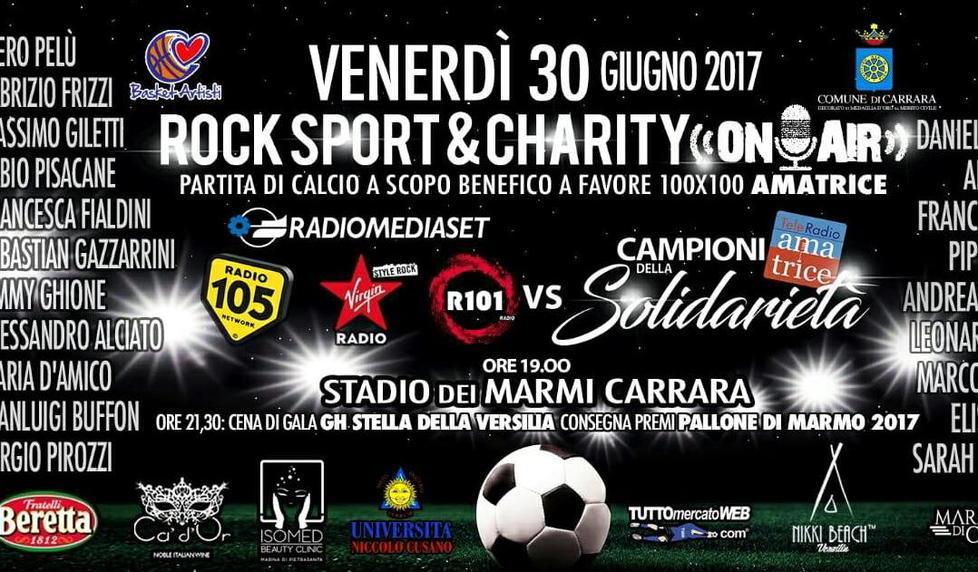 Rock sport & Charity, stasera il doppio evento 
