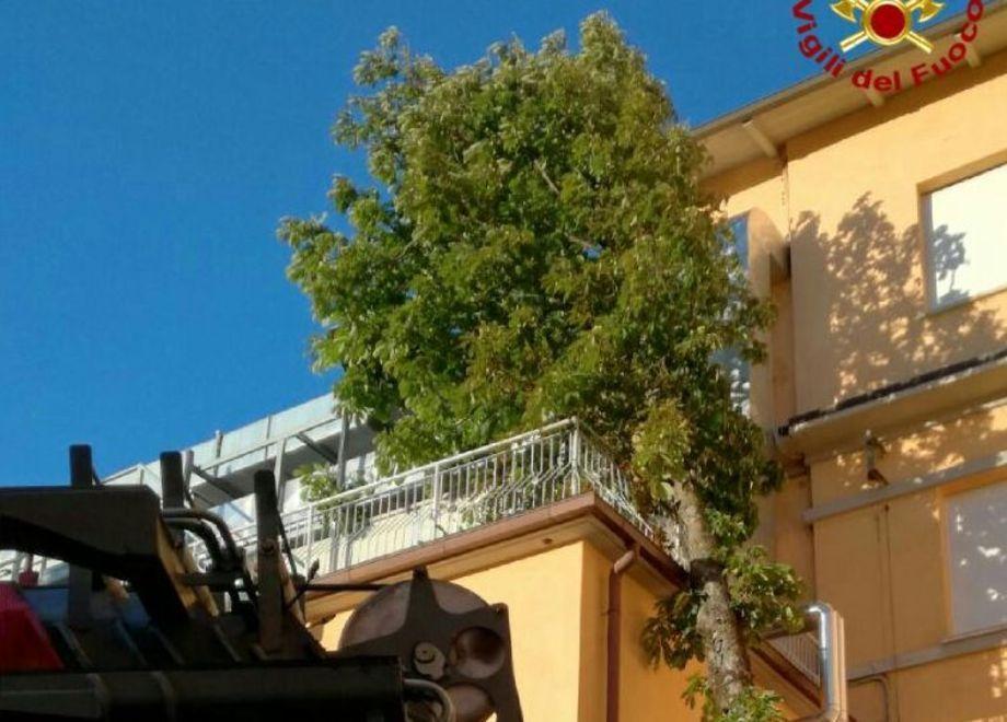 Scontri e auto distrutte a causa del vento 