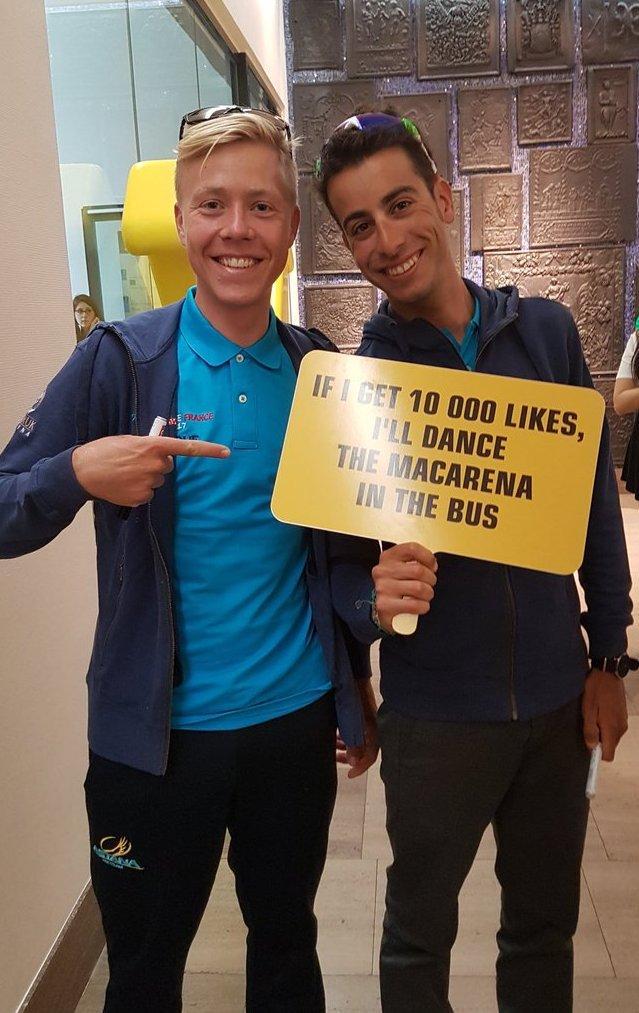 Se arriveranno diecimila “like” Aru e Valgren faranno i ballerini