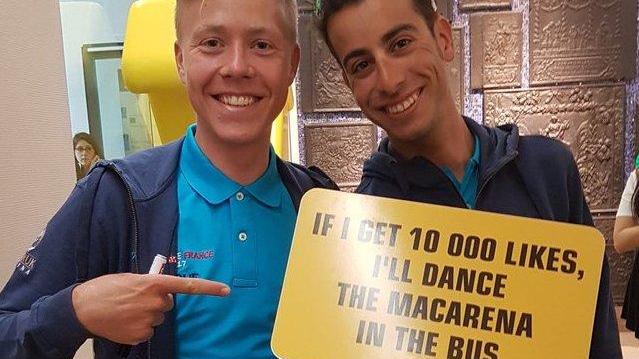 Se arriveranno diecimila “like” Aru e Valgren faranno i ballerini