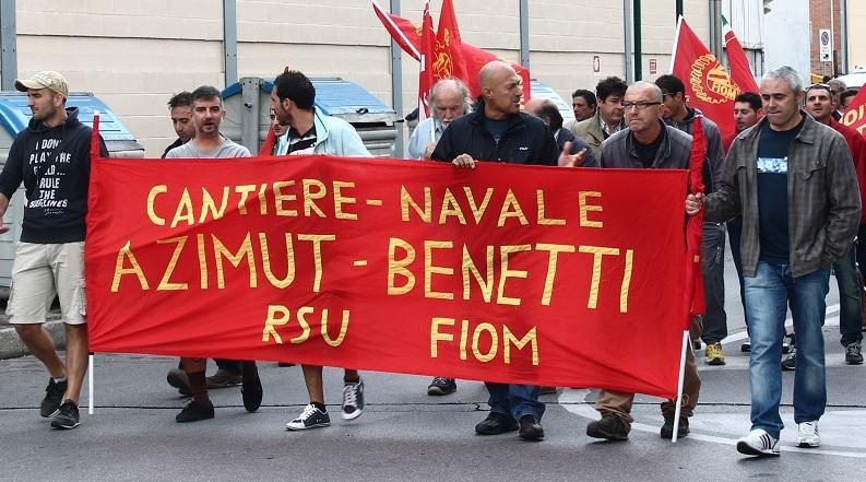 Azimut Benetti, Fiom e Uilm contro la riorganizzazione