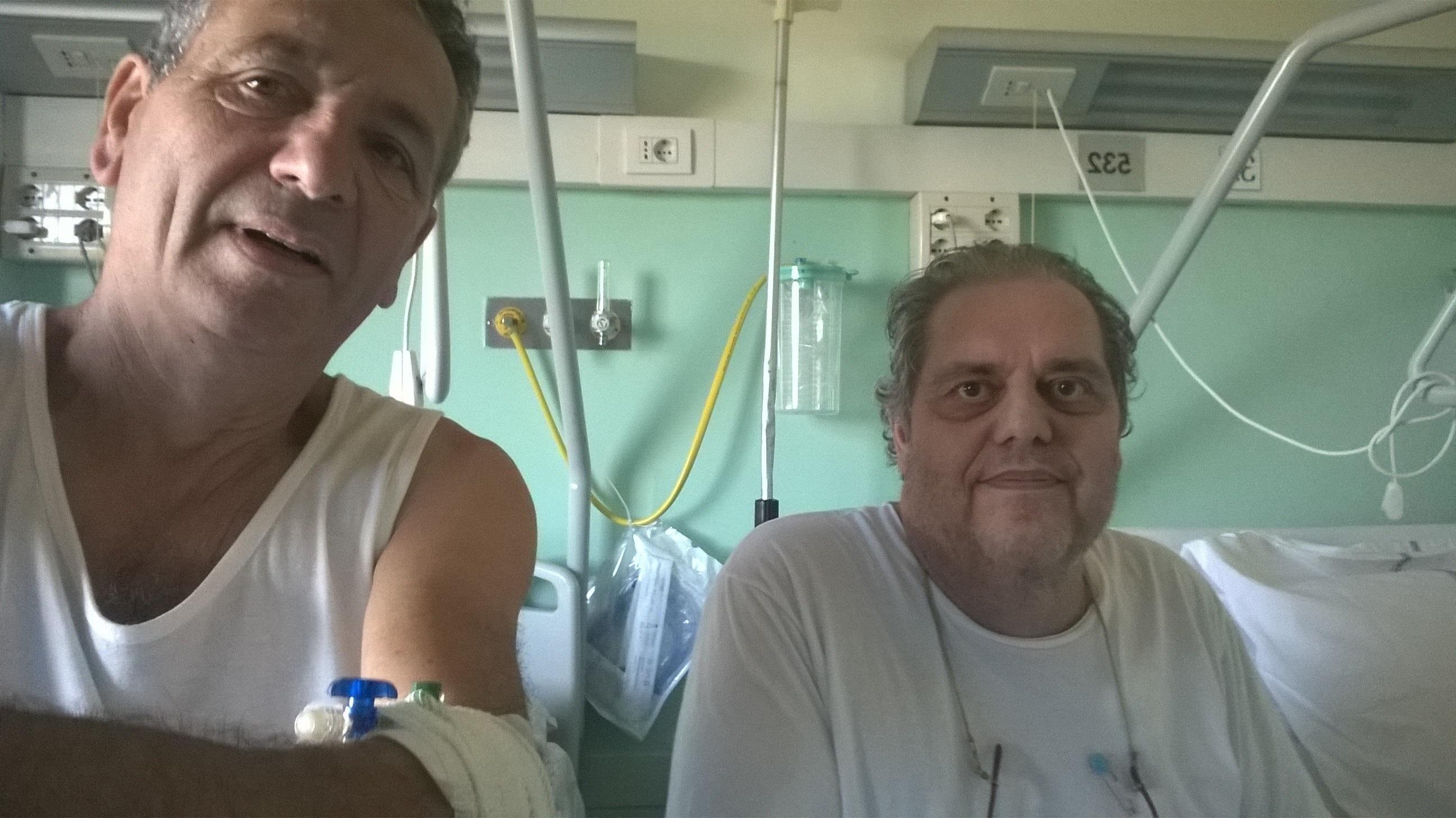 Da sinistra Pino e l'amico Antonio 