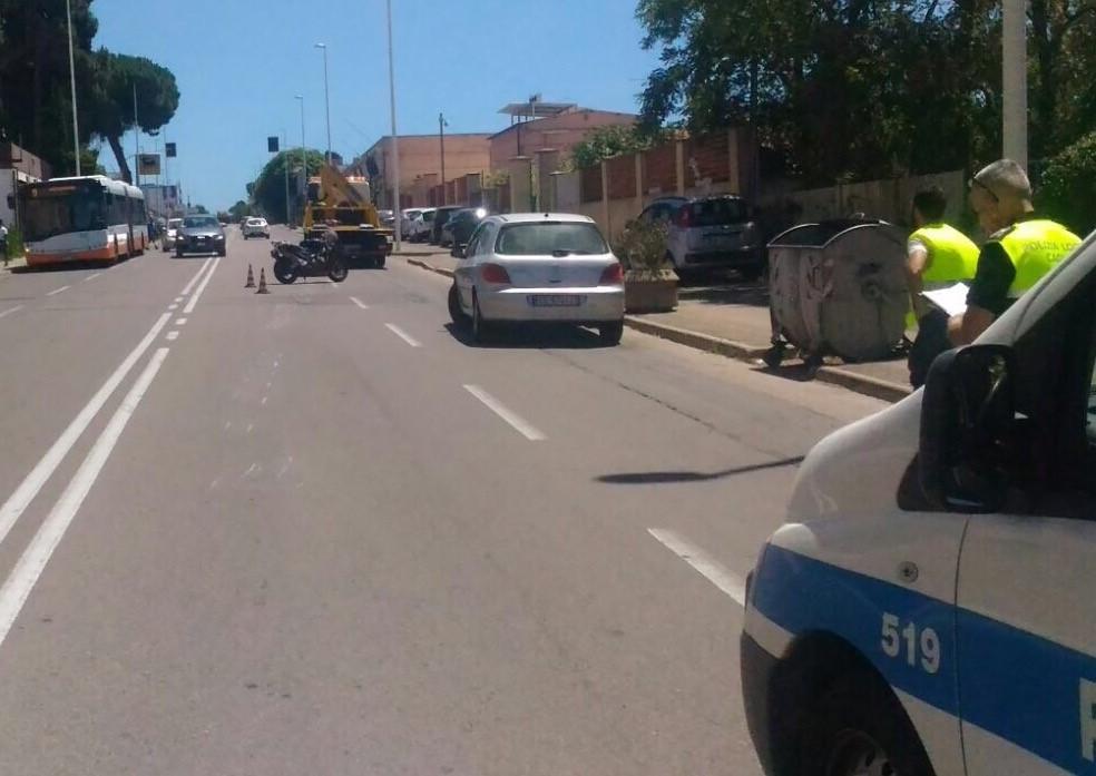 Incidente stradale in viale Elmas a Cagliari