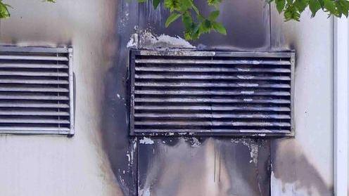 Fiamme nella cabina di una ditta