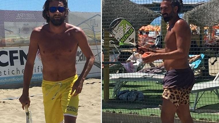 Due mister si sfidano a beach tennis