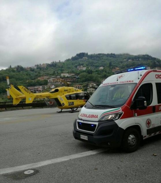 L'intervento dell'elicottero in occasione del malore mortale della moglie