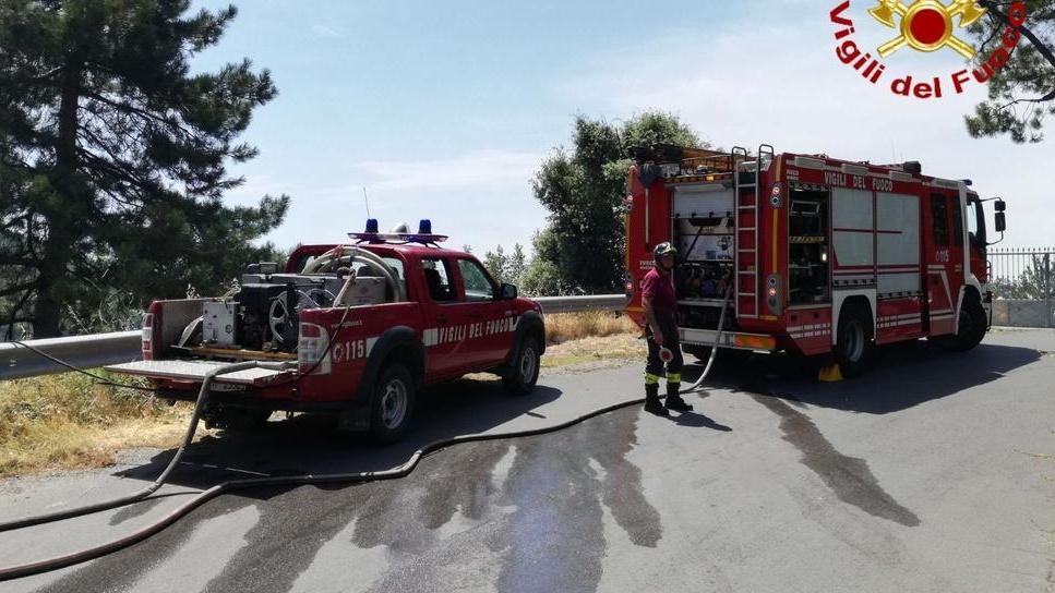 L'intervento dei pompieri a Fognano