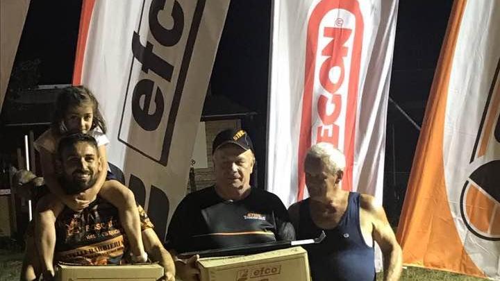 I vincitori della gara di Triathlon del boscaiolo