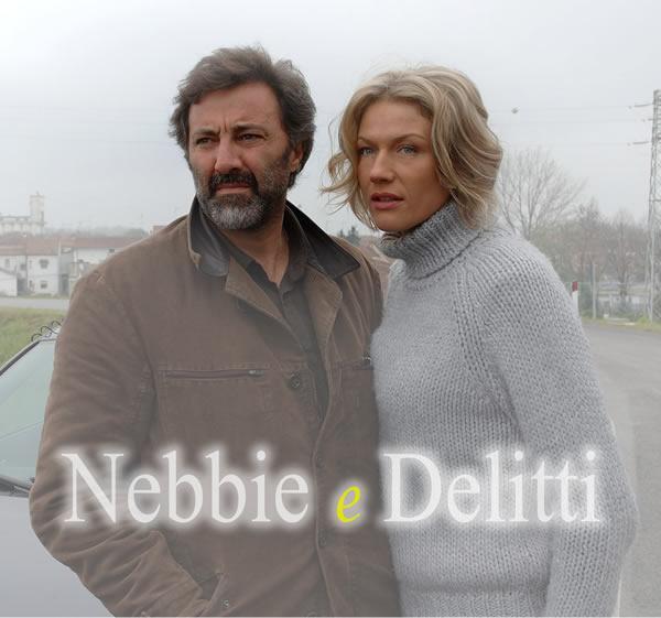 Luca Barbareschi e Natasha Stefanenko sul seti di Nebbie e Delitti