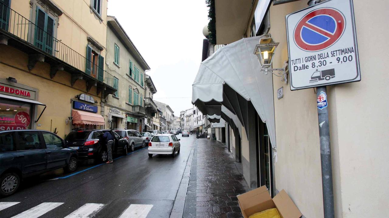 Un tratto di corso Matteotti a Fucecchio (Foto agenzia Carlo Sestini)