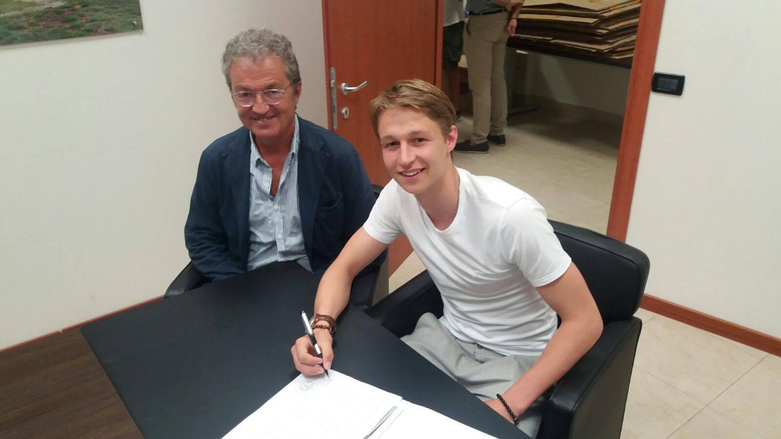Kevin Lidin con il presidente Corrado (pisachannel)