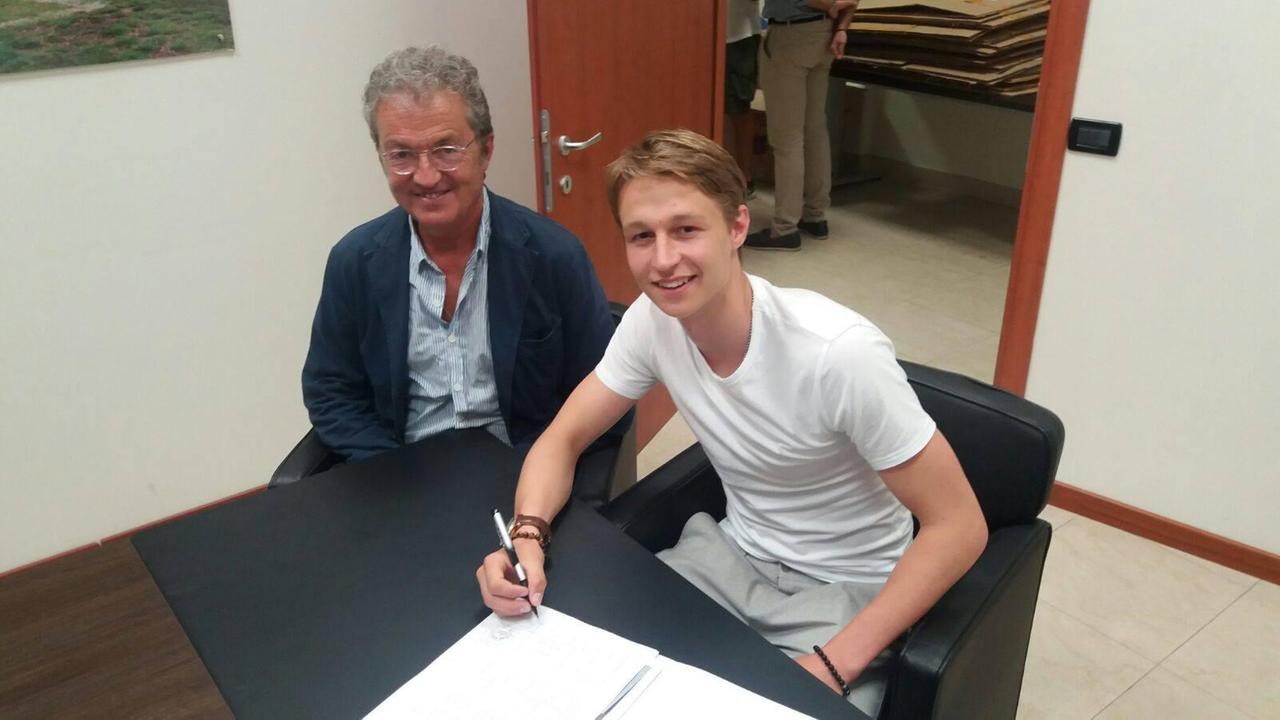 Kevin Lidin con il presidente Corrado (pisachannel)
