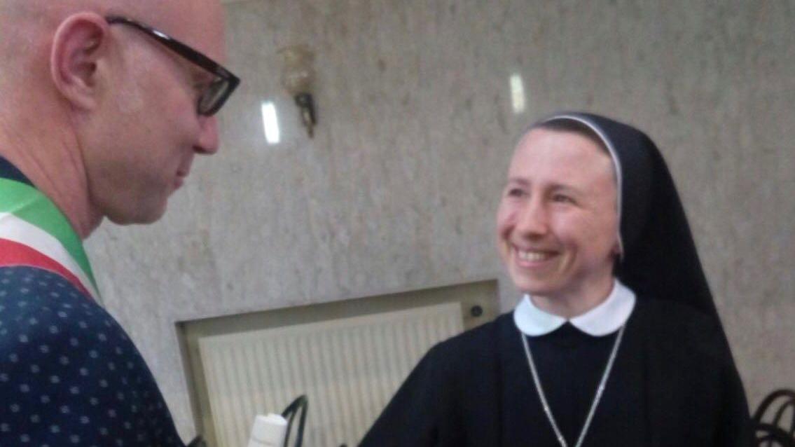 Silvia Cartocci con il sindaco