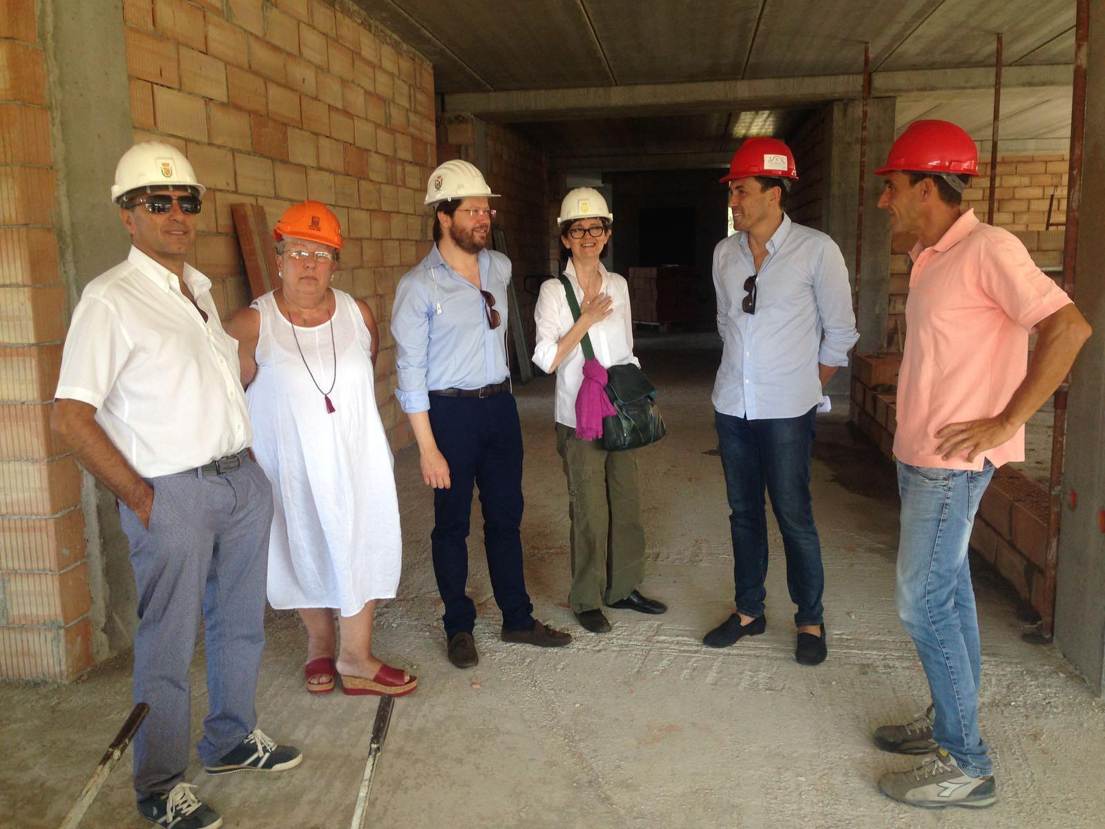 Un momento del sopralluogo al Mattei