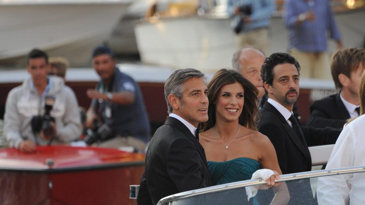 Elisabetta Canalis con George Clooney