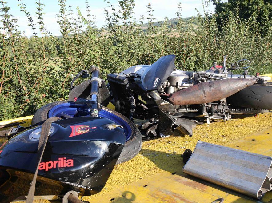 Il motociclista è grave ma fuori pericolo 