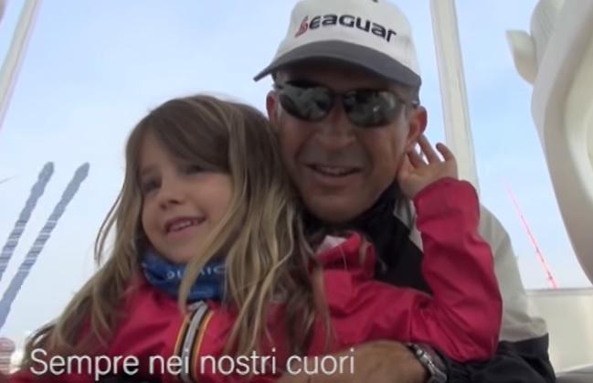 Linda insieme al padre Maurizio durante la giornata di pesca