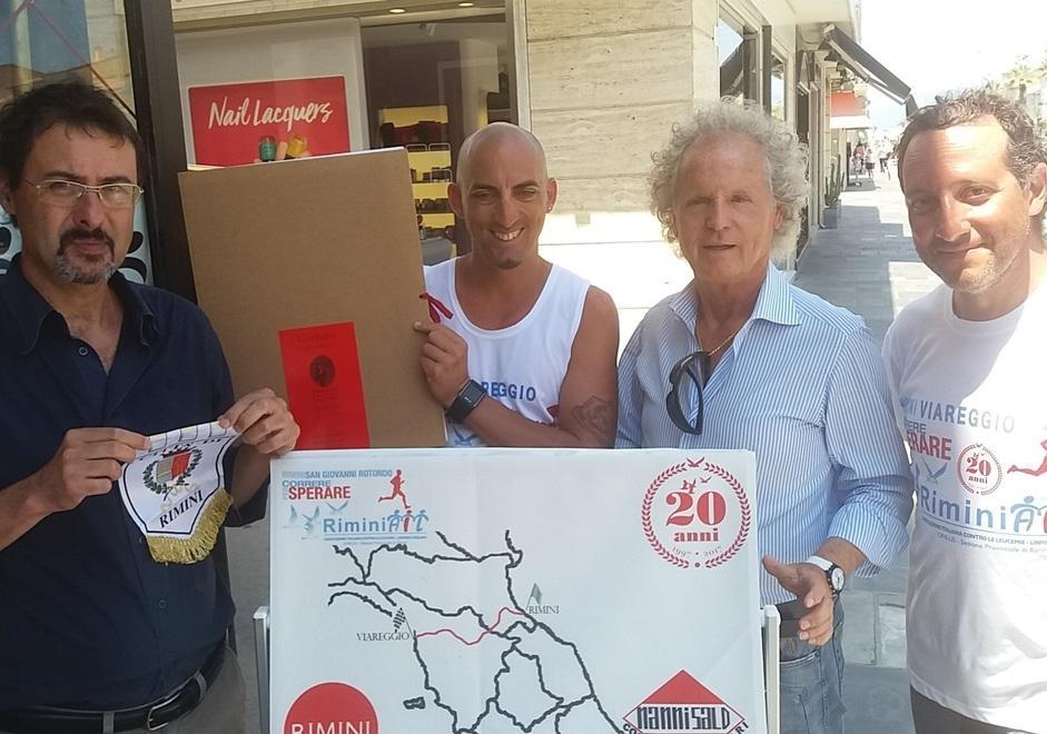 Premiato per la corsa da Rimini a Viareggio 