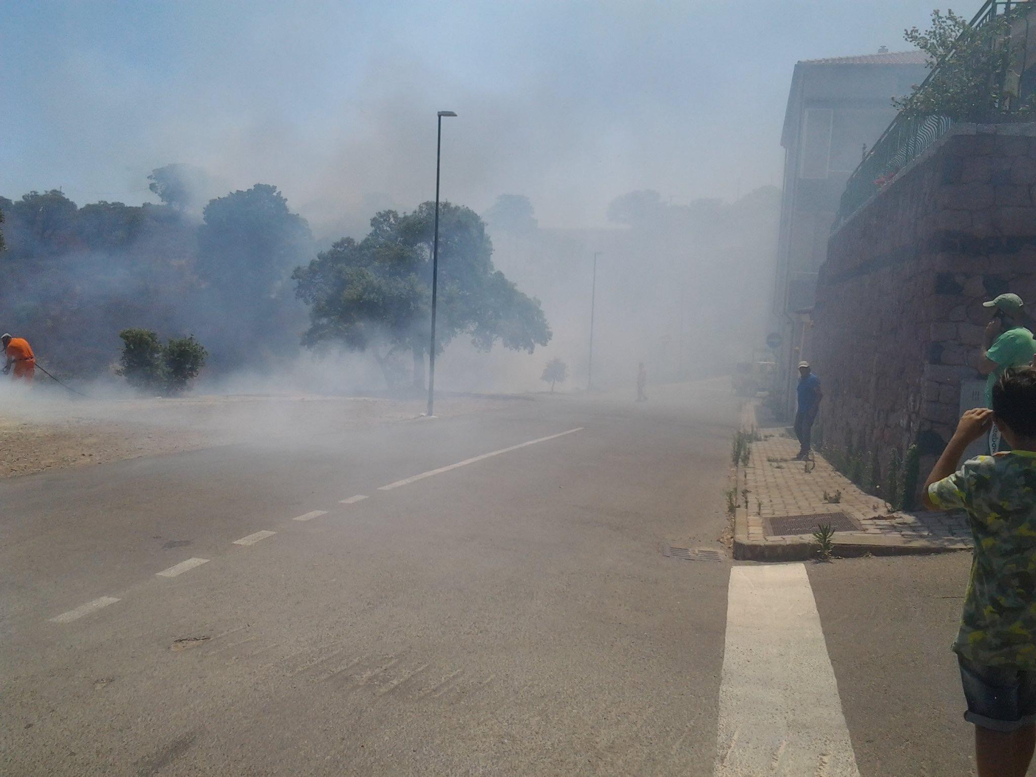 Incendio alle porte di Guspini lambisce le case: residenti in fuga