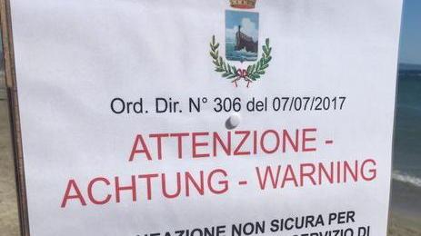 Davanti al Golfo del Sole balneazione non sicura