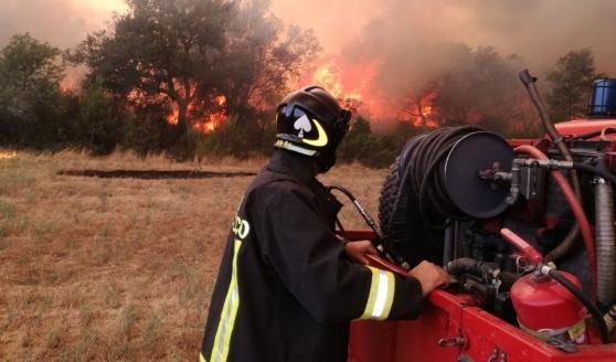 Vigili del fuoco al lavoro (foto Cdvf)