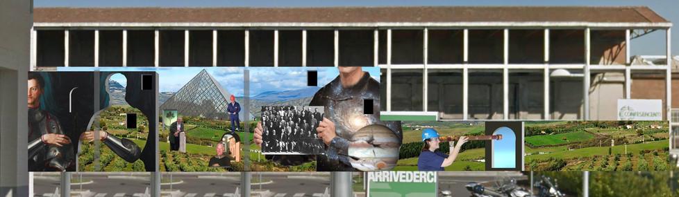 Gaia racconta la città sul muro della S. Gobain 