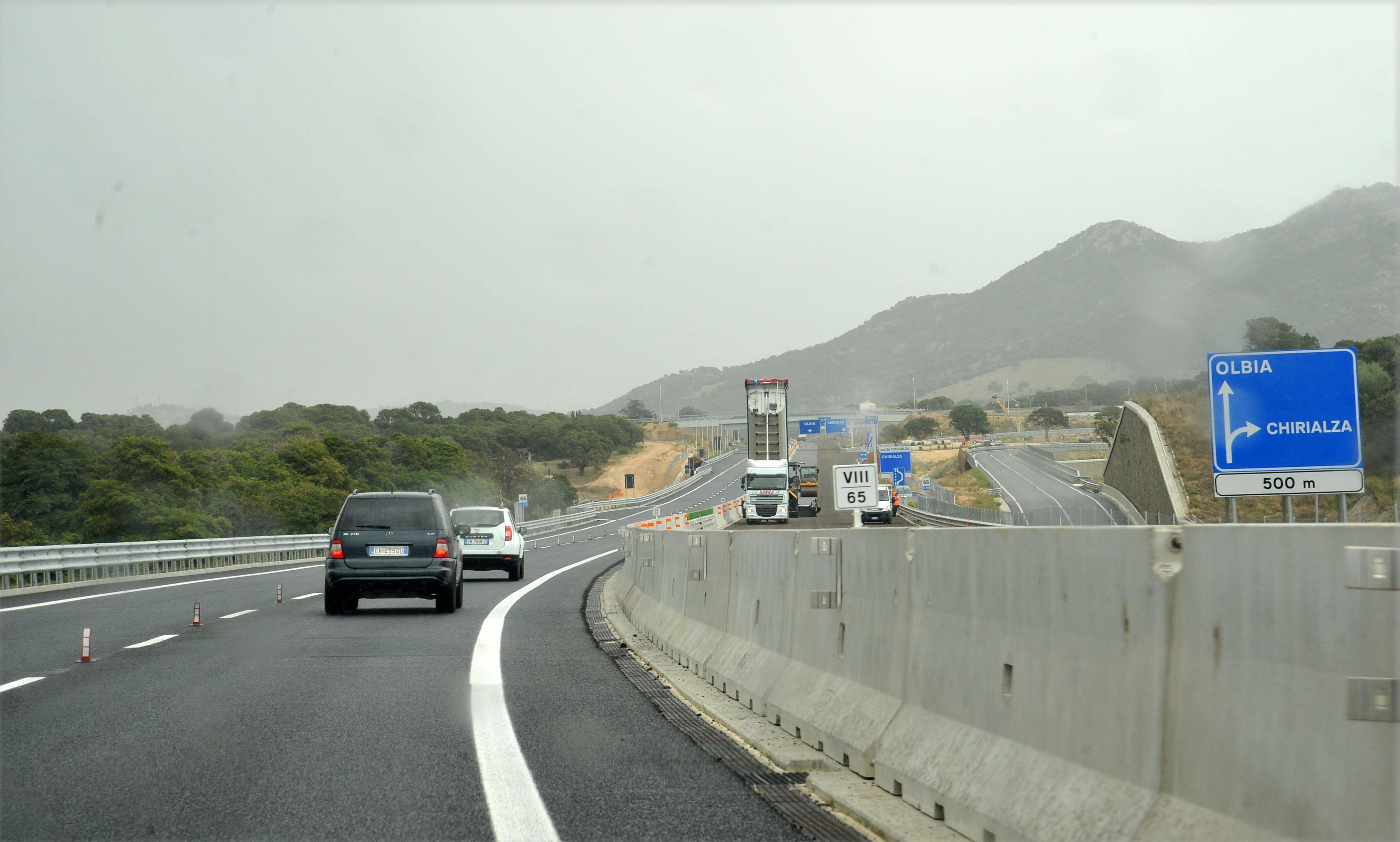 Intesa Regione-ministero: la strada Sassari-Olbia sarà pronta nel 2019 
