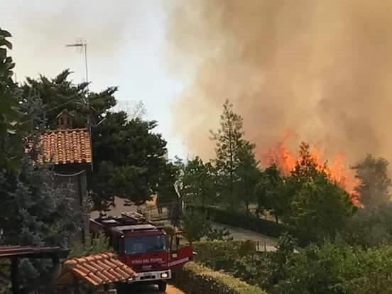 Un incendio sull'Amiata